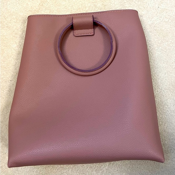 Loop handle, vegan, mauve bag - Picture 1 of 3
